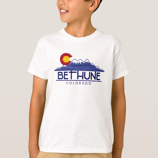 Bethune Colorado embroma la camiseta de la montaña (Anverso)