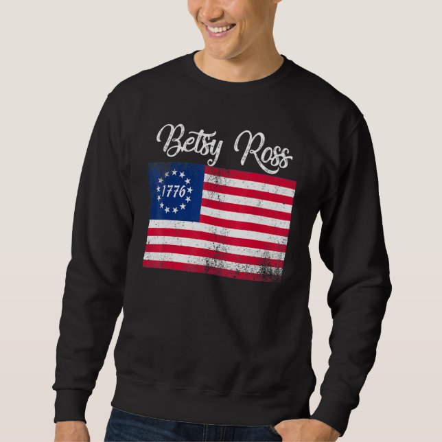 Betsy Ross Camisa 4 De Julio Bandera Estadounidens (Anverso)
