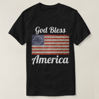 Betsy Ross: dios de la bandera bendiga la camiseta