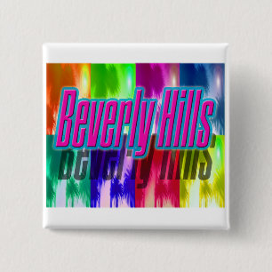 "Beverly Hills" Palmas Coloridas Botón