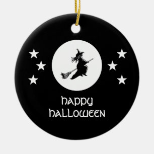 Bewitando el ornamento de Halloween, negro