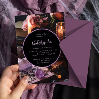 Bewitching Halloween Witness Tea Party Invitación