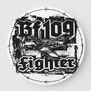 Bf 109 Reloj de pared acrílico de reloj grande