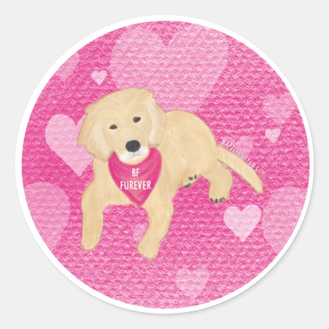 BF FUREVER Pegatinas de sobres de perro de San Val (Anverso)
