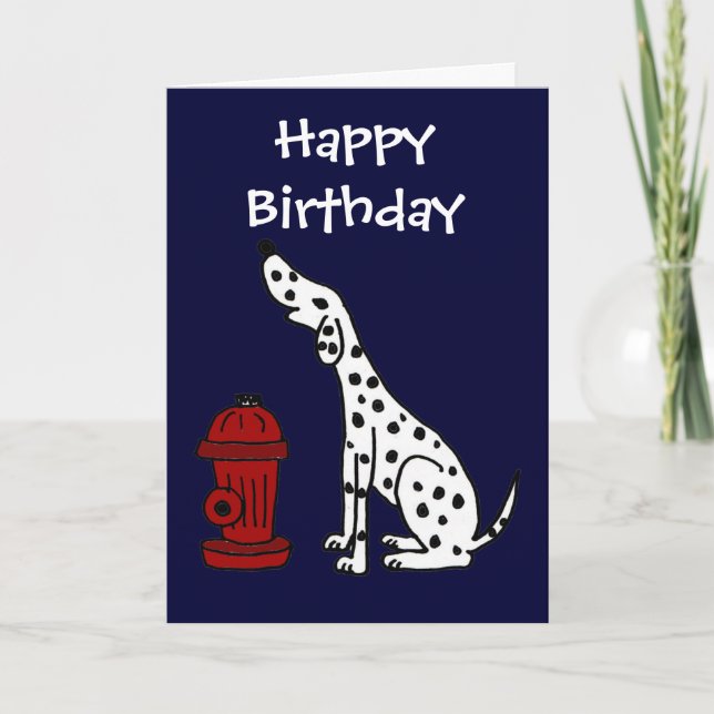 BF- Tarjeta de cumpleaños de perro de Dalmacia Cut (Anverso)
