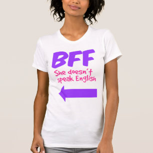 BFF - Ella no habla las camisetas sin mangas a