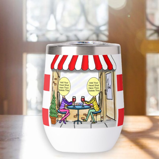 BFF Mejor Amigo Forever Wine Cafe Wine Tumbler (Subido por el creador)