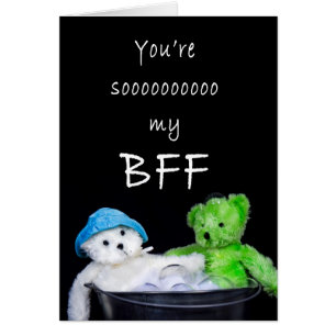 BFF - Tarjeta de la diversión - osos de peluche