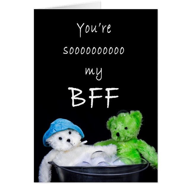 BFF - Tarjeta de la diversión - osos de peluche (Frente)