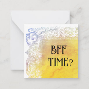 *~* BFF TIME? Tarjeta de nota plana de relación AP