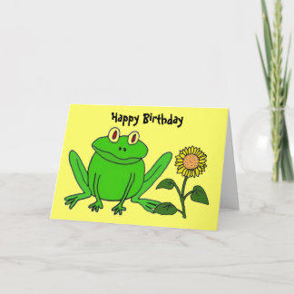 BH- Graciosa tarjeta de cumpleaños de Frog