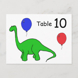 BH: Tarjeta postal con número de tabla de dinosaur