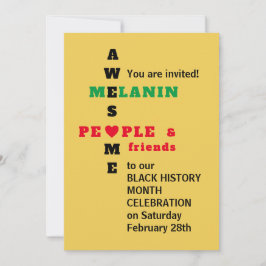 BHM Awesome Melanin | Invitación a Mes de Historia