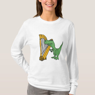 BI T-Rex que juega la camisa de la arpa