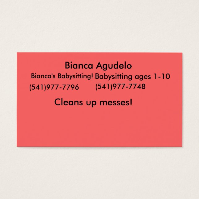Bianca Agudelo, Beber de Bianca!, (541)977... (Frente)