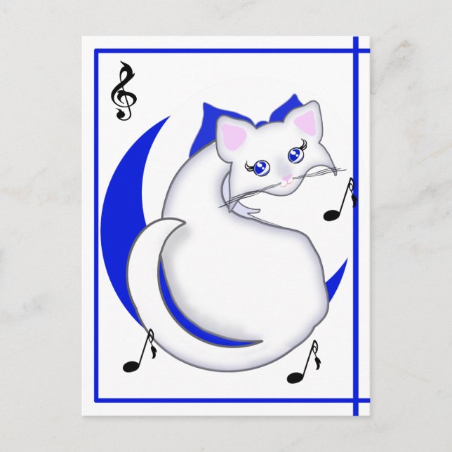 Bianca Toon Kitty canta la postal azul (Anverso)