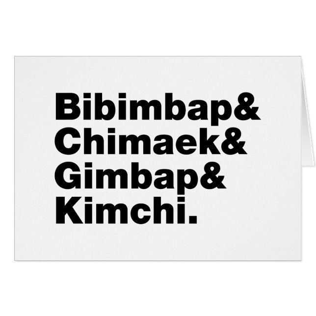 Bibimbap y Chimaek, Gimbap y Kimchi. Alimentos cor (Anverso (Horizontal))