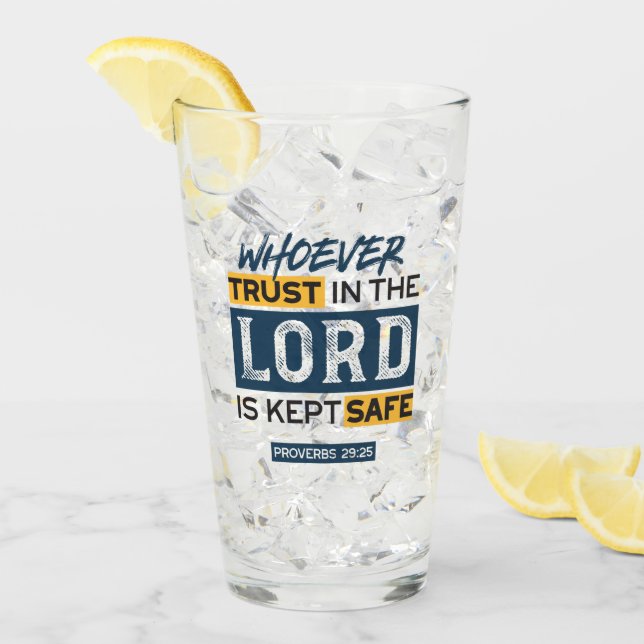 Bible Quote Art - Proverbs 29:25 Trust in God (Anverso (hielo))