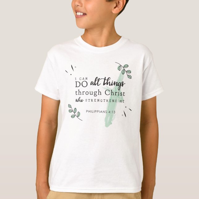 Biblia contra filipinas 4:13 Camiseta para niños (Anverso)