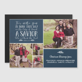 Biblia cristiana versus foto de festividad azul