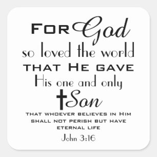 Biblia cristiana versus Juan 3:16 Pegatinas