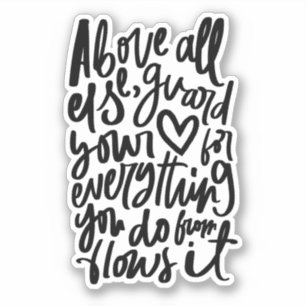 Biblia cristiana versus Pegatina - Proverbios 4 23