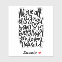 Biblia cristiana versus Pegatina - Proverbios 4 23