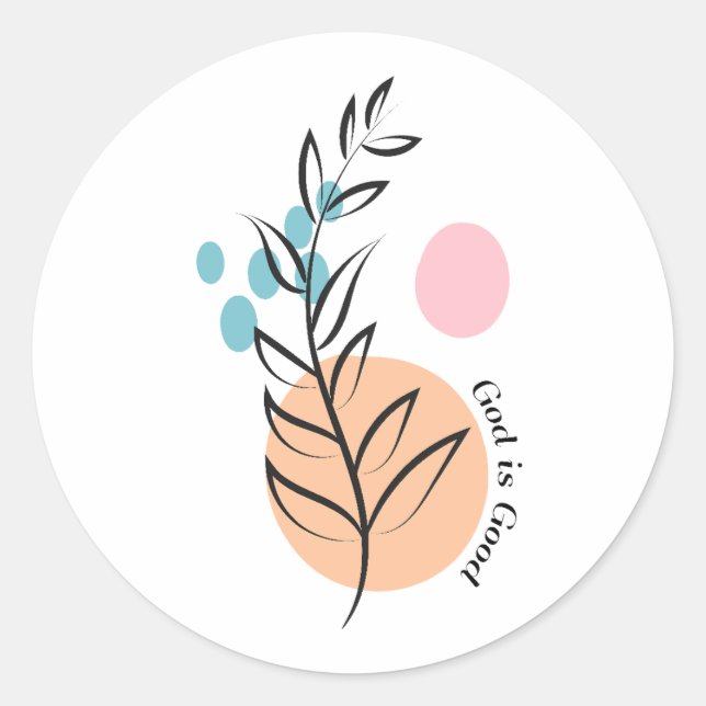 Biblia cristiana versus Pegatina redondo clásico (Anverso)