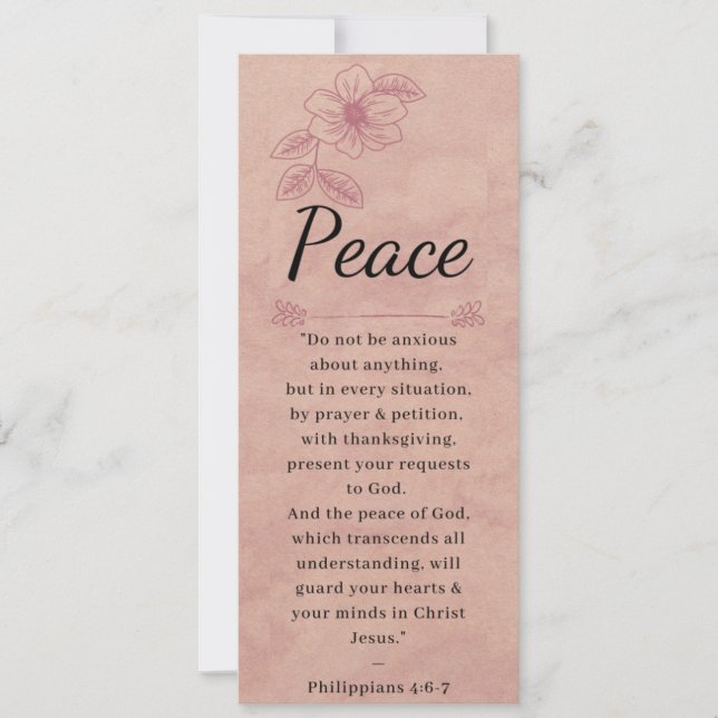 Biblia elegante con flores rosadas Rosa - Paz - Ma (Anverso)