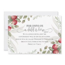 Biblia floral navidad Verse Isaiah 9:6 Plano