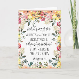 Biblia floral Verse Gracias tarjeta doblada