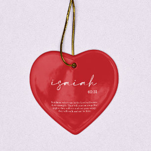 Biblia navidades Verse Isaiah Ornamento cerámico