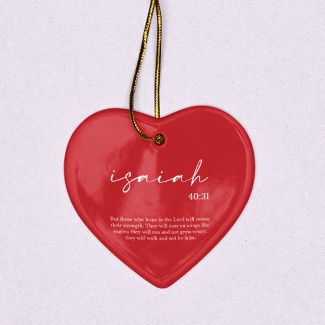 Biblia navidades Verse Isaiah Ornamento cerámico (Subido por el creador)