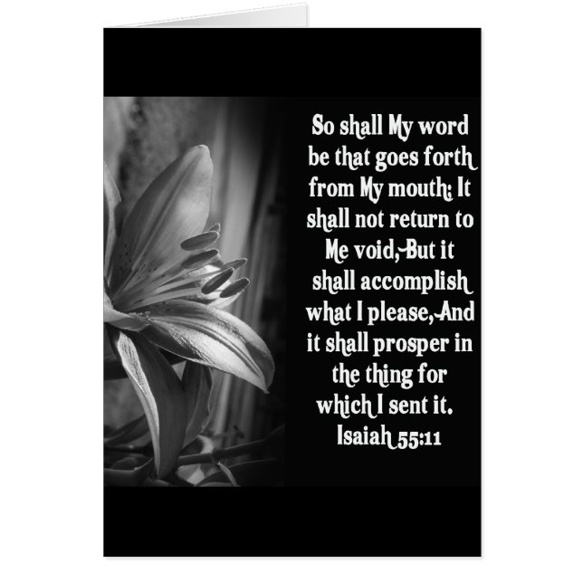 BIBLIA SCRIPTURE ISAIAH 55:11 (Frente)