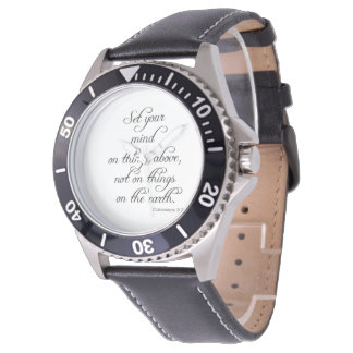 Biblia Verse Col 3 2 Establece tu reloj de pulsera