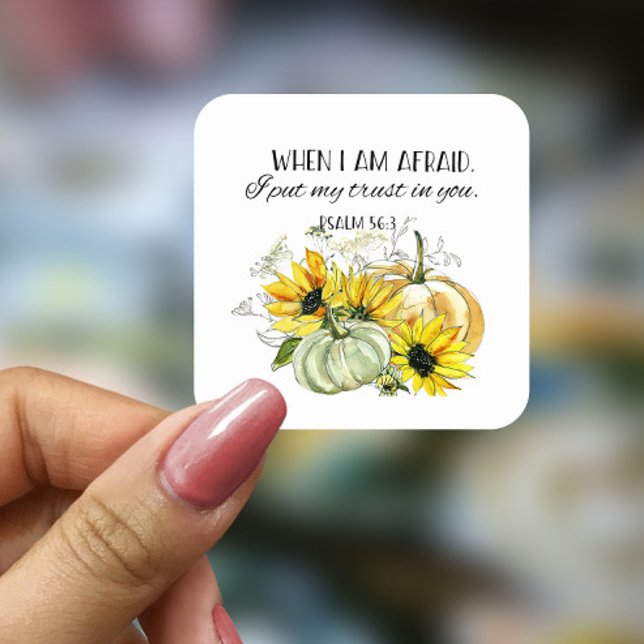 Biblia Verse Salm Pegatina redondo de girasol (Subido por el creador)