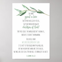 Biblia Verse Scripts Muro Arte Eucalipto 1 Juan