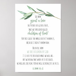 Biblia Verse Scripts Muro Arte Eucalipto 1 Juan