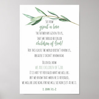 Biblia Verse Scripts Muro Arte Eucalipto 1 Juan