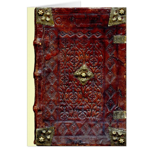 Bibliófilo del libro de cuero antiguo (Frente)