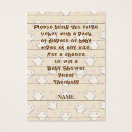 Biblioteca Baby Shower Raffle Ticket/Pink/Build A