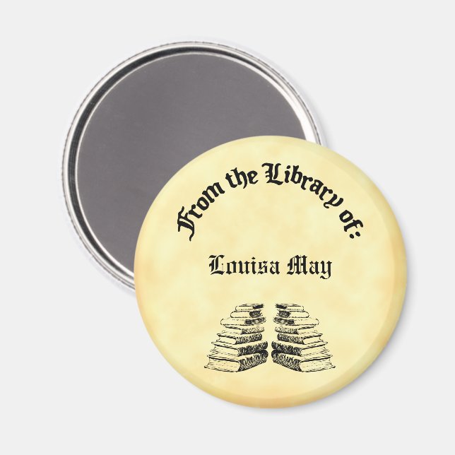 Biblioteca de libros de época del imán Personaliza (Anverso/Reverso)