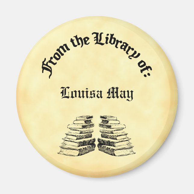 Biblioteca de libros de época del imán Personaliza (Frente)