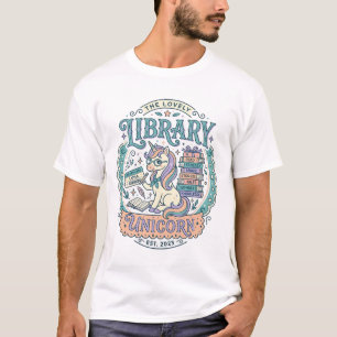 Biblioteca de Unicornios Remera Gráfica Caprichosa