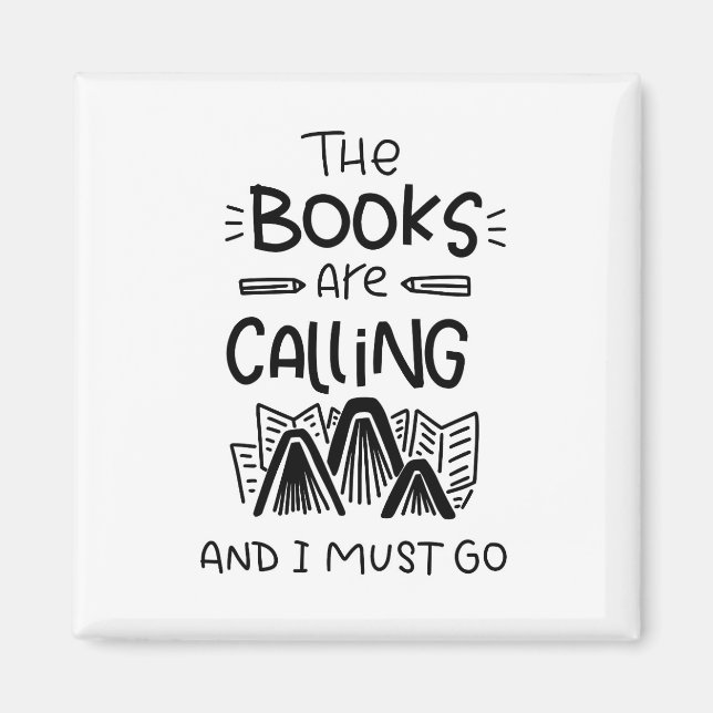 Bibliotecario, amante de los libros, imán de Bookw (Frente)