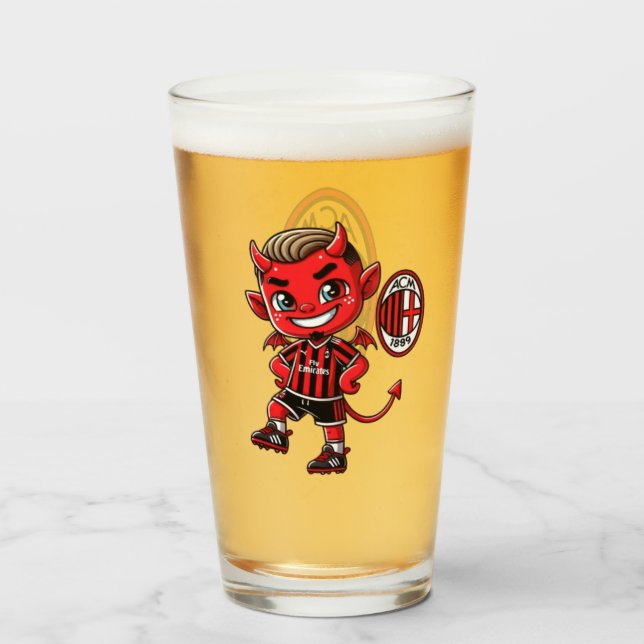 Bicchiere Milan calcio (Anverso (lleno))