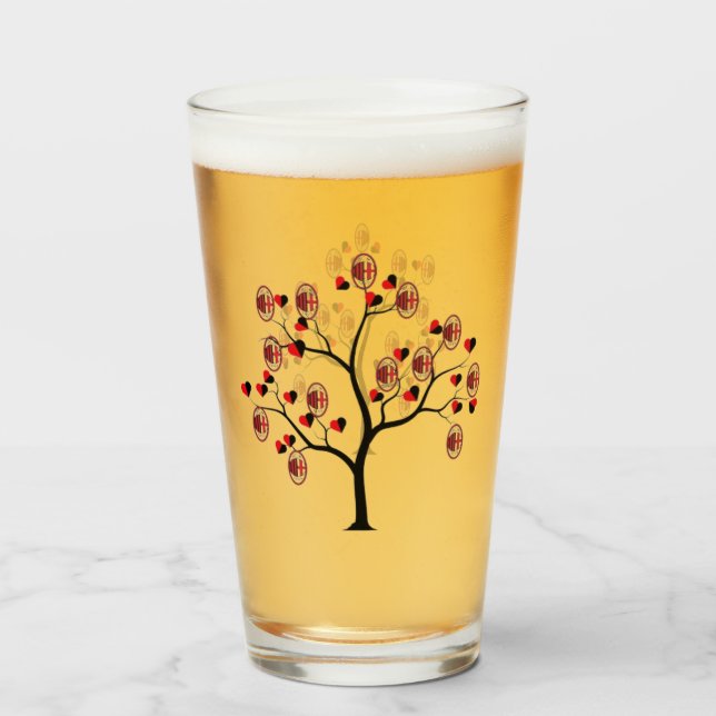 Bicchiere Milan calcio (Reverso (lleno))