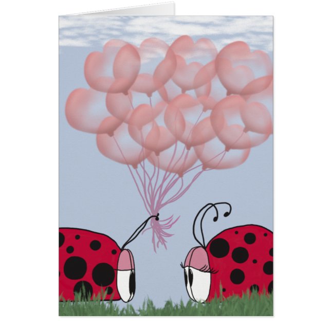 Bicho De Ladybug Adorable Con Bouquet De Globo Ros (Frente)