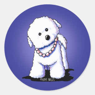 Bichon En Pegatinas De Perlas