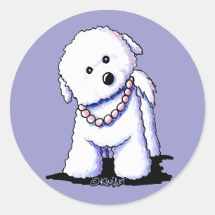 Bichon En Pegatinas De Perlas
